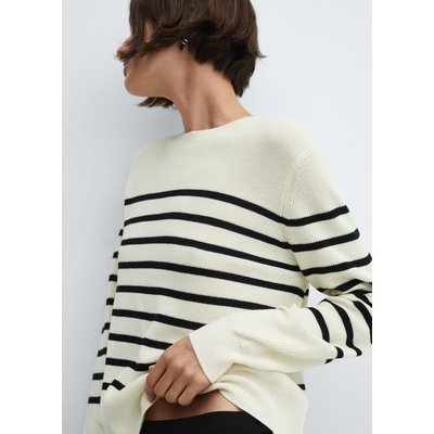 Pull-over maille coton lin col rond MANGO