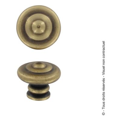 Bouton De Meuble Rustique Vieux Bronze D25 Mm BROS