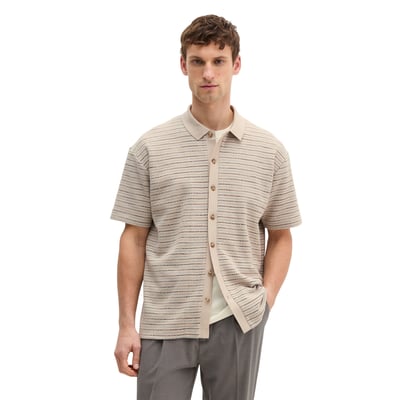 Chemise en jersey DfC relaxed avec motif à rayures structuré MARC O'POLO