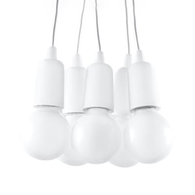 Suspension PVC Blanc E27 5 Diego EDEN