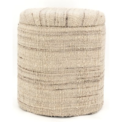 Pouf / coffre bouclette en laine AUBRY GASPARD