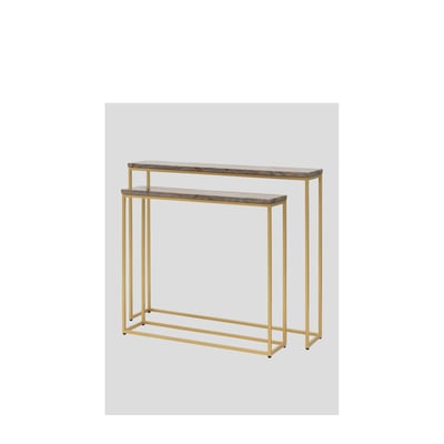 Lot de 2 consoles en marbre TRANI CHEHOMA