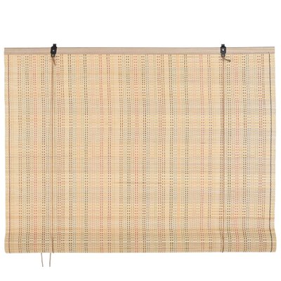 Store enrouleur intérieur en bambou et fils multicolores 90x2x175cm WADIGA