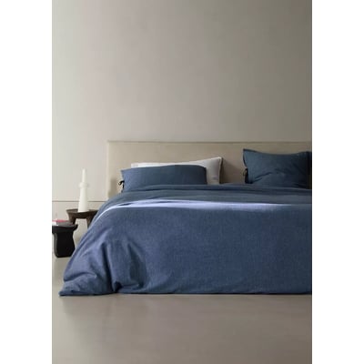 Housse de couette lin et coton mini rayures lit 90 cm MANGO HOME