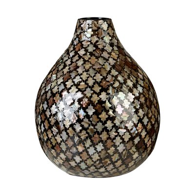 37cm Gold Mosaic Bamboo Vase SO'HOME