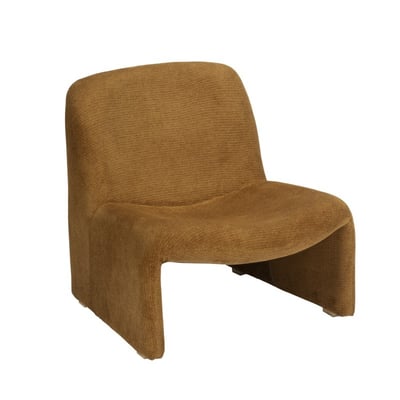 Fauteuil bas design rétro velours MADAM STOLTZ