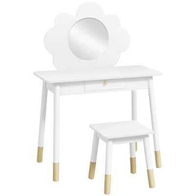 Ensemble de coiffeuse pour enfants MDF Blanc AIYAPLAY