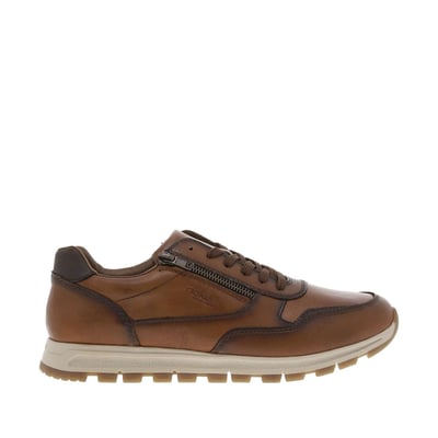 Sneakers noires à semelle intermédiaire beige à talon plat avec zip et lacets RIEKER