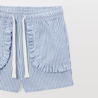 Short avec poches rayé en coton BOUT'CHOU
