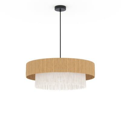 Suspension ronde en raphia 75 cm - SOLARA MAISON PAVANE