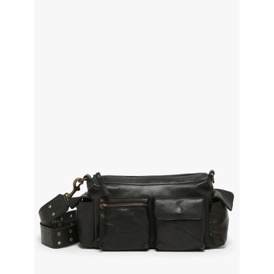 Sac bandoulière Cargo cuir BASILIC PEPPER