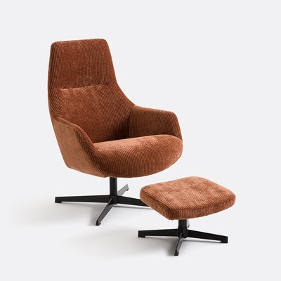 Sillón reclinable giratorio con reposapiés, Roye LA REDOUTE INTERIEURS