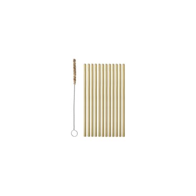Lot de pailles et brosse en métal Mendi BLOOMINGVILLE