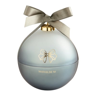 Bougie boule 210 g parfum Musc Irisé RUBANS DE FÊTE MATHILDE M