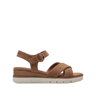 Sandales compensées en cuir TAMARIS