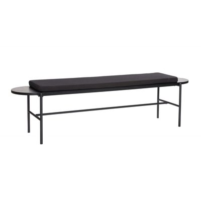 Banc design bois métal coussin HUBSCH