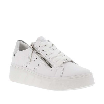 Tennis cuir talon plateau RIEKER