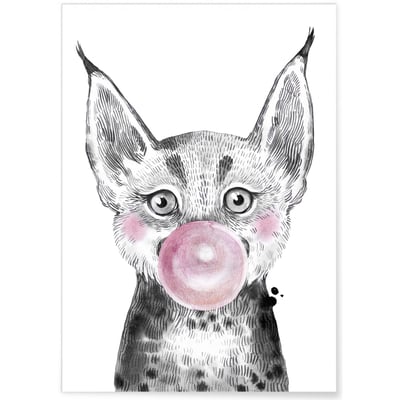Affiche 'Bulle de Lynx Rose' L'AFFICHERIE