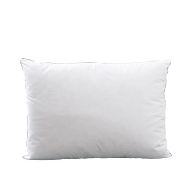 Oreiller rectangulaire mi-ferme duvet et microfibre KILIM CARRE BLANC