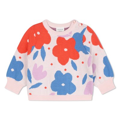 Pull en tricot motif fleurs CARREMENT BEAU