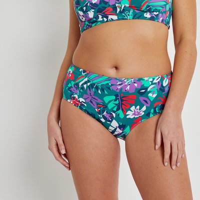 Tummy Toning Bikini Bottoms in Floral Print LA REDOUTE COLLECTIONS PLUS