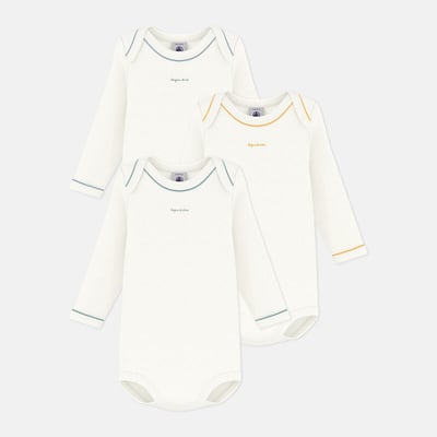 Confezione da 3 body maniche lunghe PETIT BATEAU