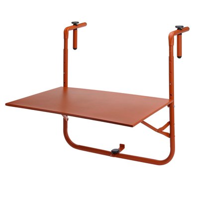 Table de balcon en métal terracotta  63x43cm WADIGA