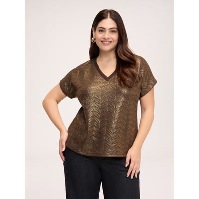 T-shirt col en V FIORELLA RUBINO