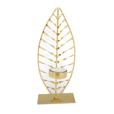 Bougeoir design en métal Feuille PM HEART OF THE HOME