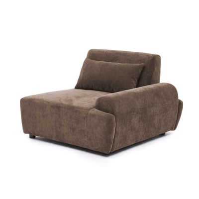 Fauteuil gauche pour canapé modulable en tissu avec coussin dossier ajustable, CALLISTO OVIALA
