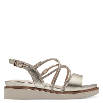 Sandales compensées multibrides en cuir TAMARIS
