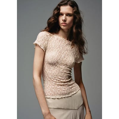 T-shirt dentelle MANGO