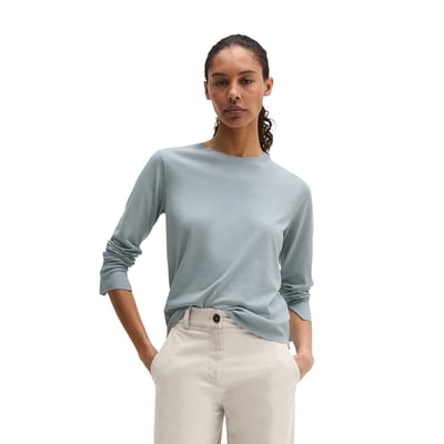Luxury Longsleeve relaxed en mélange de TENCEL™ Lyocell et de coton MARC O'POLO