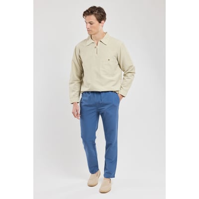 Pantalon taille élastique en coton et lin ARMOR-LUX