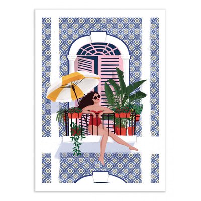 Affiche d’art et cadre noir 30 x 40 cm - Catching the sun - Maja Tomljanic WALL EDITIONS