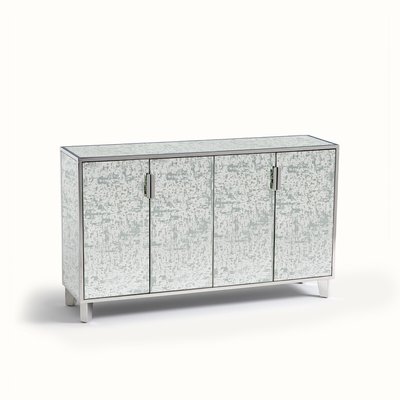 Buffet 4 portes miroir et métal acier inox, Blur OTTO STUDIO FOR AM.PM