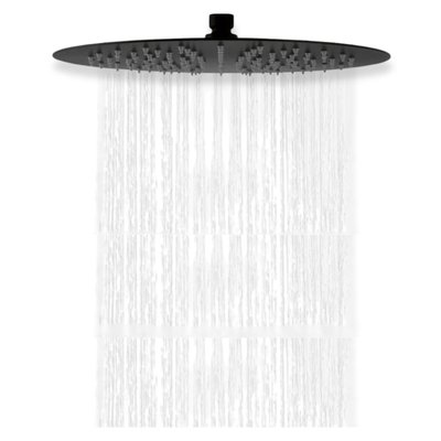 Tête de douche ronde en ABS noire NERA MOB IN