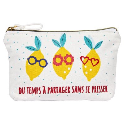 Pochette avec fermeture éclair TRIO CITRONS DRAEGER PARIS