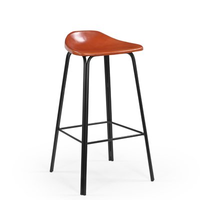Tabouret de bar en cuir L46 cm - ROCKIE SIGNATURE
