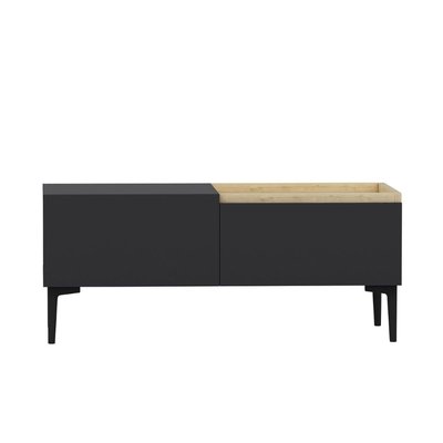 Meuble TV 3 portes gris anthracite L160 cm - MIA CALICOSY