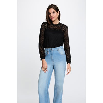 T-shirt dentelle manches longues MORGAN