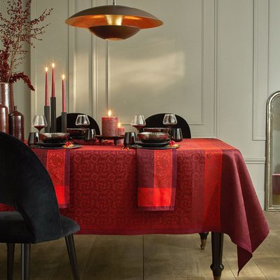 Nappe en Lin, Ottomane, Made in France LE JACQUARD FRANCAIS