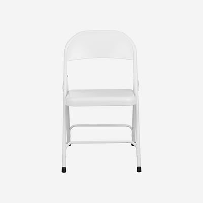 Lot de 4 chaises pliantes en acier laqué MACADAM HABITAT