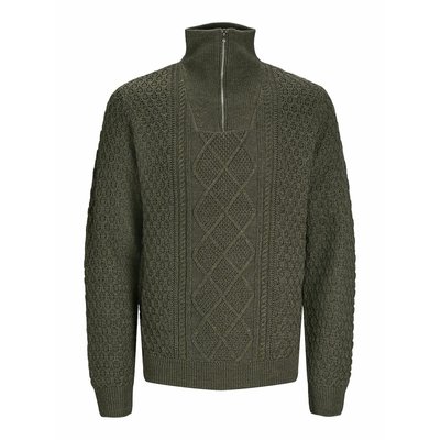 Свитер с воротником-стойкой на молнии JACK & JONES