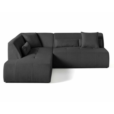 Canapé d'Angle gauche en Velours côtelé 5 places - ONYX LISA DESIGN