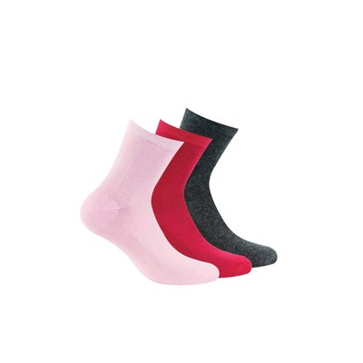 Lot de 3 paires socquettes unies KINDY