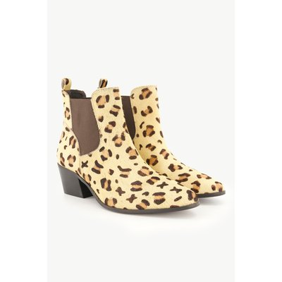 Bottines en cuir motif léopard, largeur H ULLA POPKEN