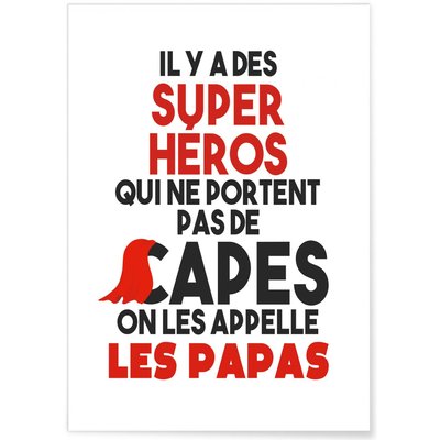 Affiche 'Papas Super Héros' L'AFFICHERIE