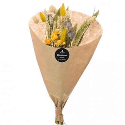 Fleurs séchées jaunes en bouquet 50 cm NATURALYS