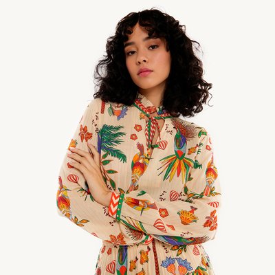 Chemise manches longues imprimé tropical MAXIMA WILD